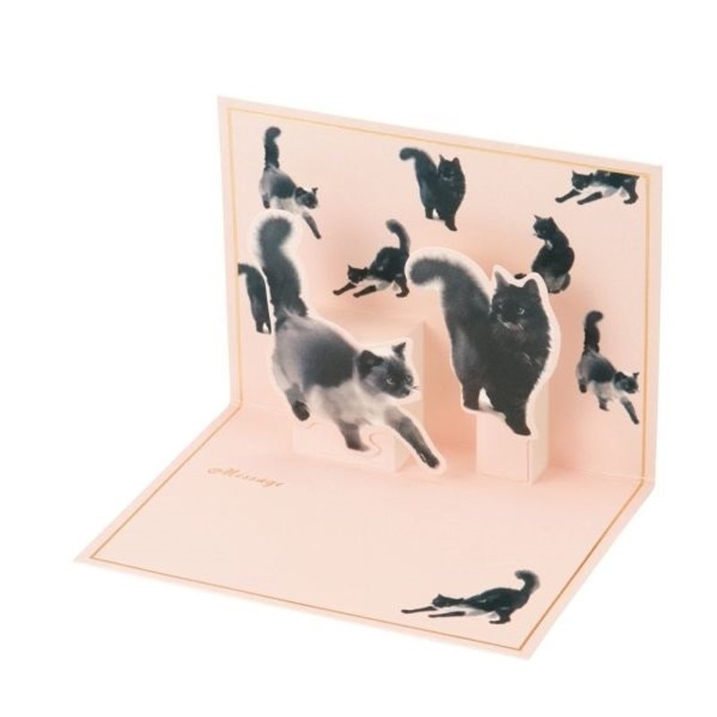 Mark's x PAUL & JOE 立体小卡信封组【水墨猫咪 (PAJ-GC2-F)】2017春夏限定文具系列 - 卡片/明信片 - 纸 多色