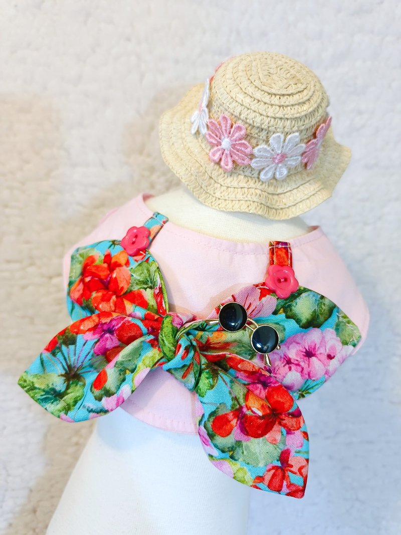 Summer Aloha  bikini 2 in 1 造型颈饰 宠物 猫犬 狗狗 颈 - 衣/帽 - 棉 绿色