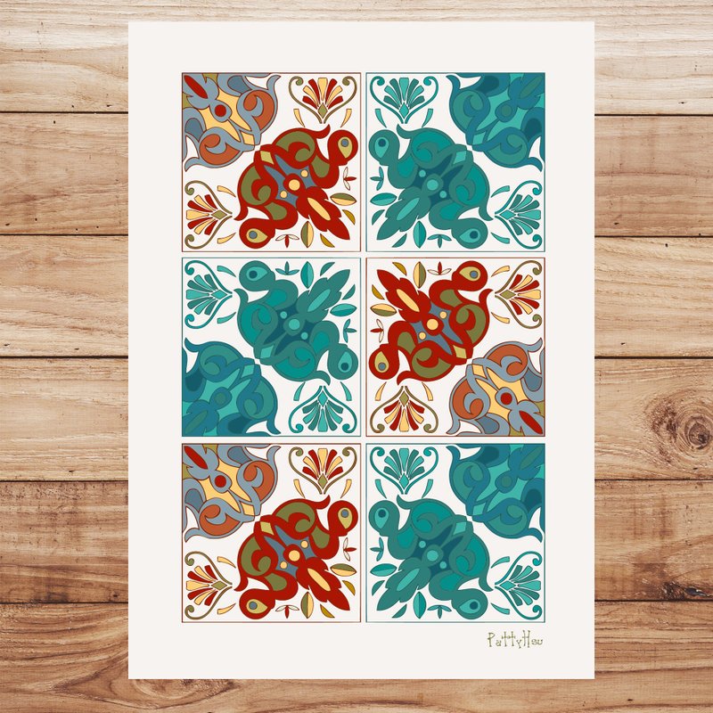 老窗花砖 - 卡片/明信片 - 纸 白色