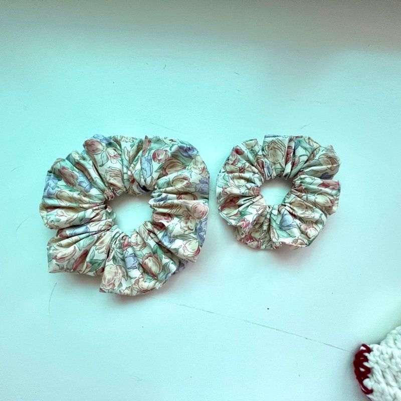 夏日花园的大肠圈绑发带 - 发带/发箍 - 棉．麻 多色