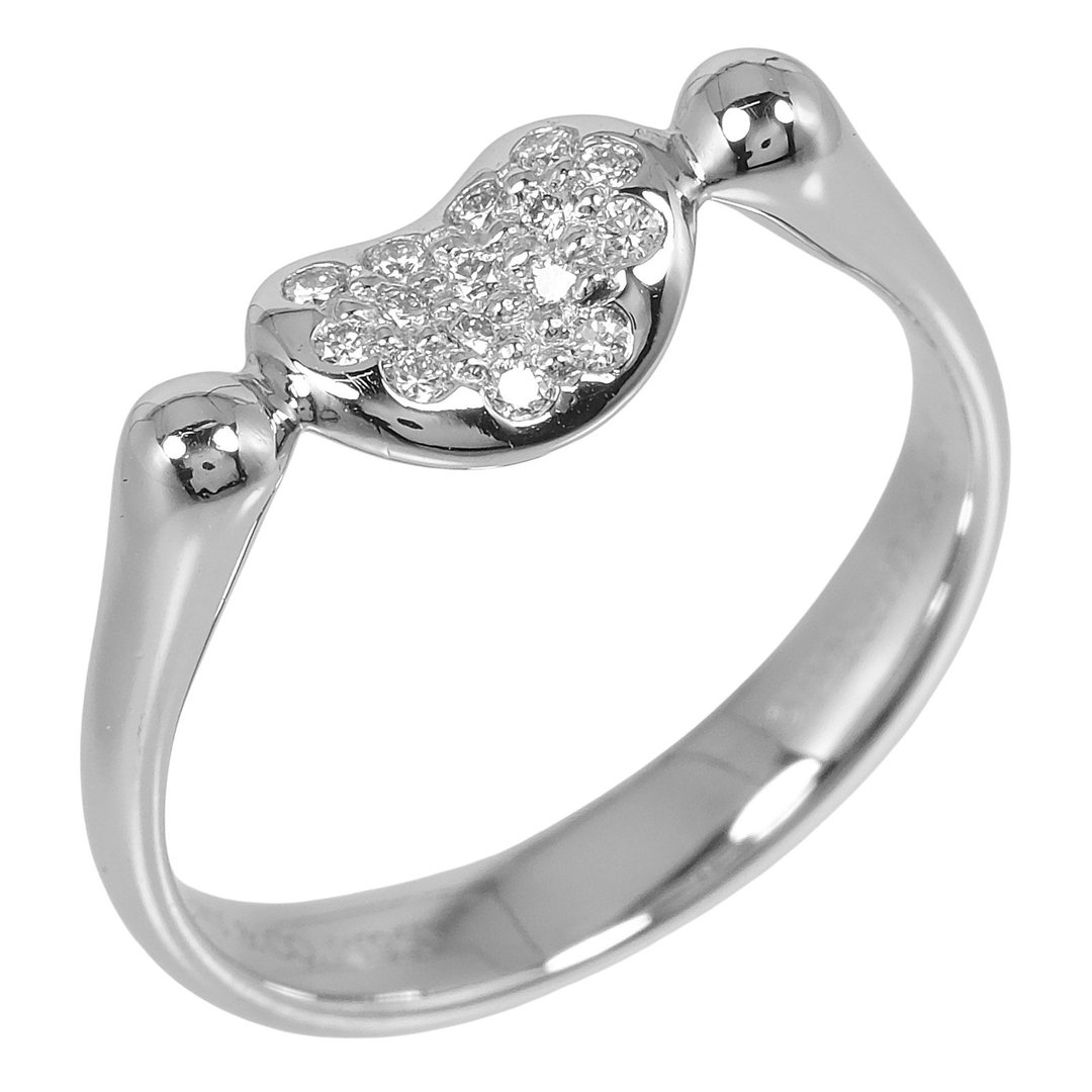 【日本直送】蒂芙尼 经典豆豆戒指 9号 指轮 Pt950 铂金 钻石 约4.6g TIFFANY&Co.【中古】A级 - 戒指 - 贵金属 银色