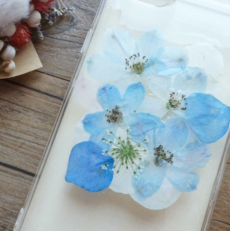 【iPhone case系列】花.时间 粉/蓝飞燕草手机壳/iPhone5/5s/6/6s/Plus/7/7Plus - 手机壳/手机套 - 其他材质 蓝色