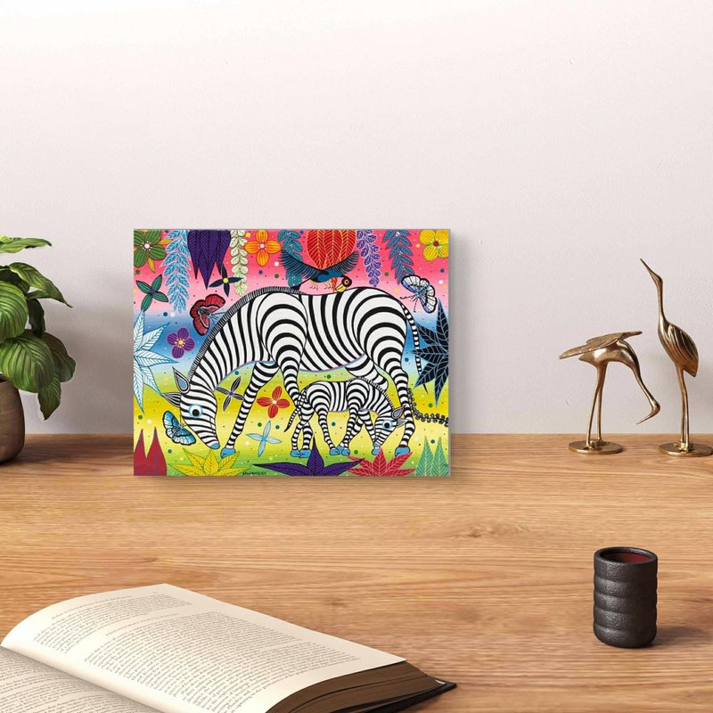 【U476 斑马家族】非洲画家手绘原作-无框画 - 海报/装饰画/版画 - 其他材质 