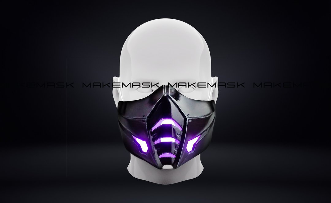 Mortal kombat Ninja Mask Sub-Zero, Noob Saibot - 口罩 - 塑料 黑色