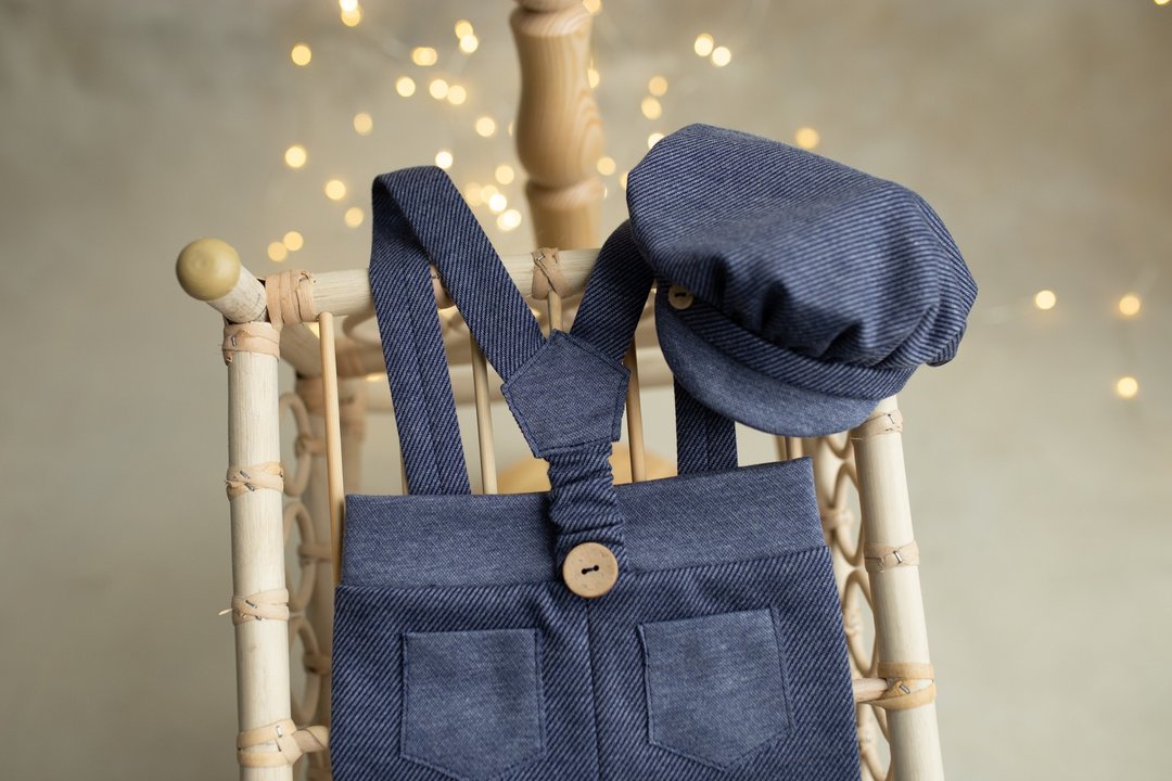 Pantsy and hat for a boy: designer clothes for a newborn photo shoot - 婴儿饰品 - 其他金属 