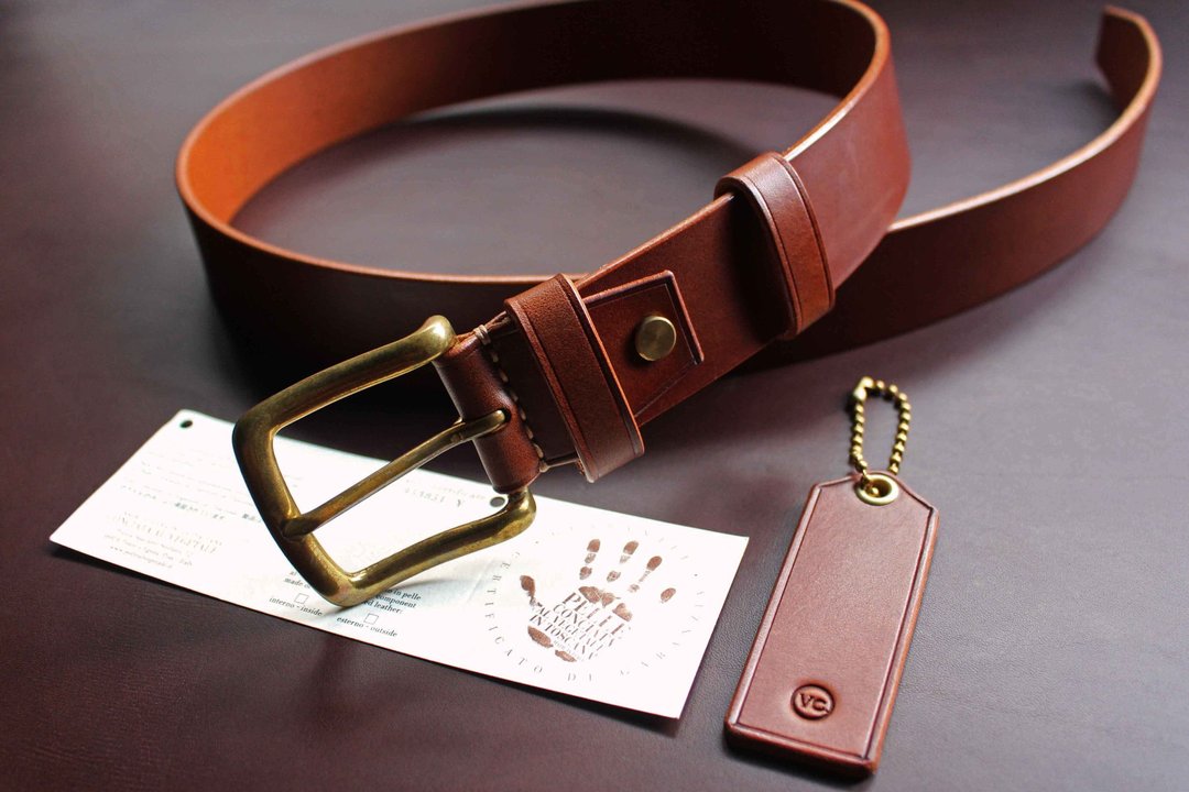 【VULCAN Belt  38mm 复古宽版皮带】意大利Walpier植鞣皮 六色 - 皮带/腰带 - 真皮 咖啡色