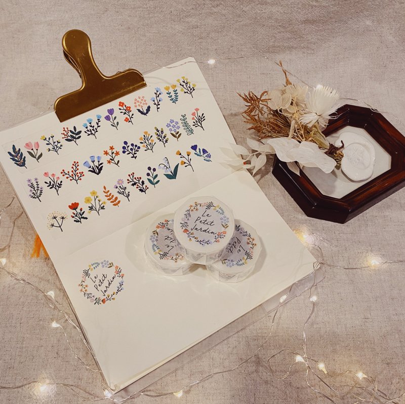 小花园纸胶带 - 贴纸 - 纸 白色