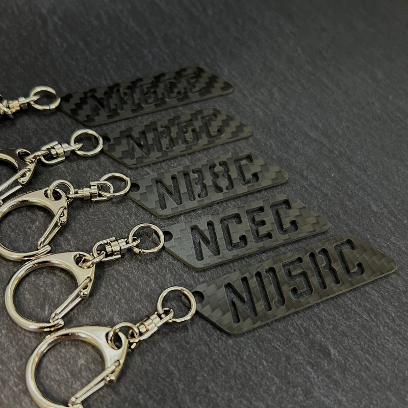 干燥碳钥匙圈马自达跑车 NA6CE NB6C NB8C NCEC ND5RC 钥匙圈 MIATA MX-5 JEREV - 钥匙链/钥匙包 - 碳纤维 黑色