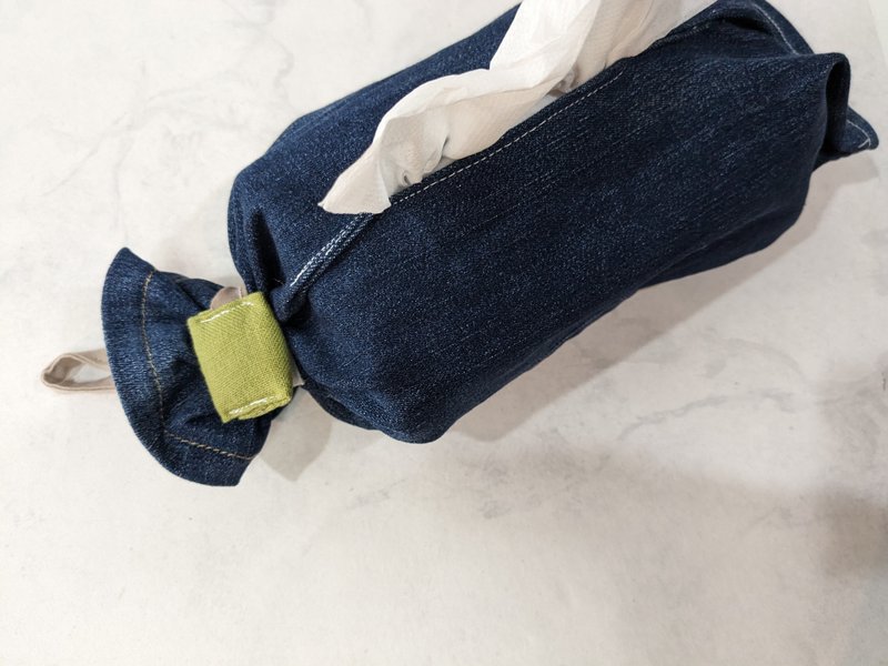 Upcycle 再生布面纸袋 - 纸巾盒 - 环保材料 蓝色