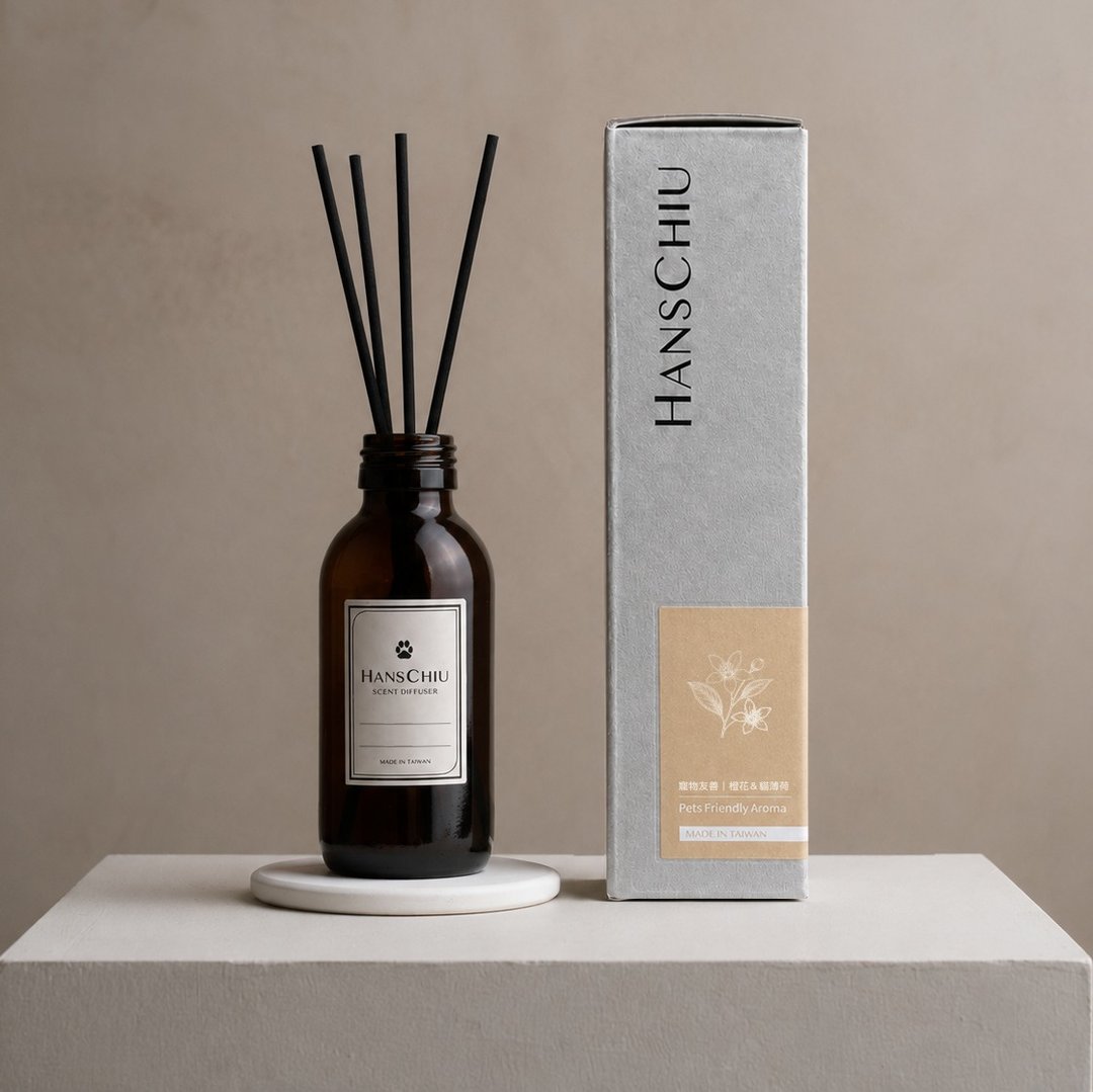 宠物友善/ 复古药罐扩香组 120ml 橙花&猫薄荷 - 香薰/精油/线香 - 精油 咖啡色