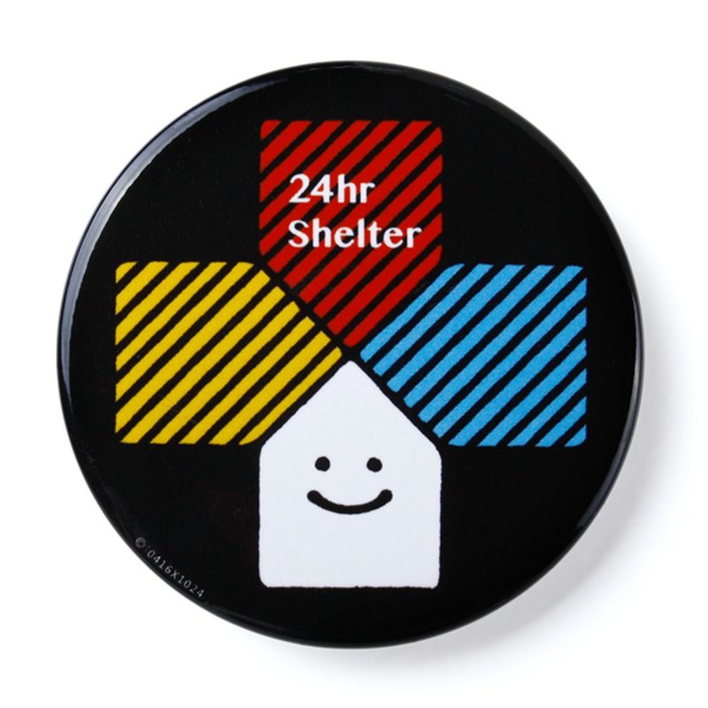 24h shelter / 徽章 / 胸章 - 徽章/别针 - 其他金属 黑色