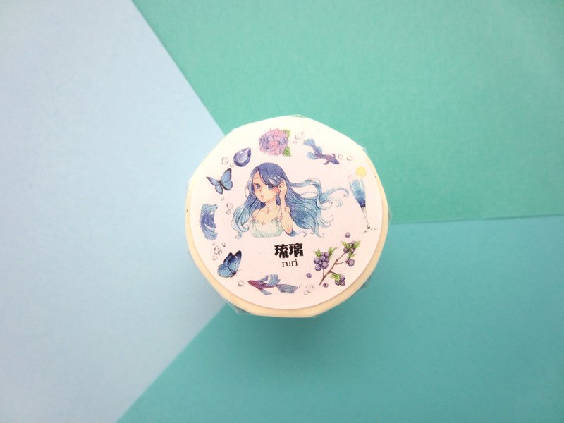 色系纸胶带-琉璃 - 纸胶带 - 纸 蓝色