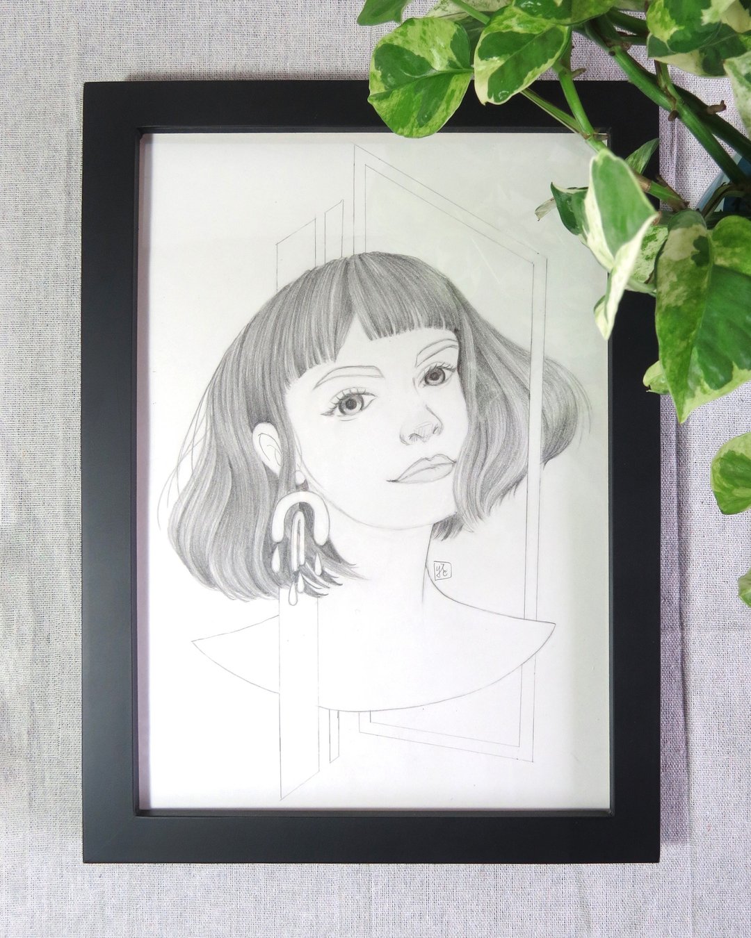 发型素描原画 - Charm - 海报/装饰画/版画 - 纸 灰色