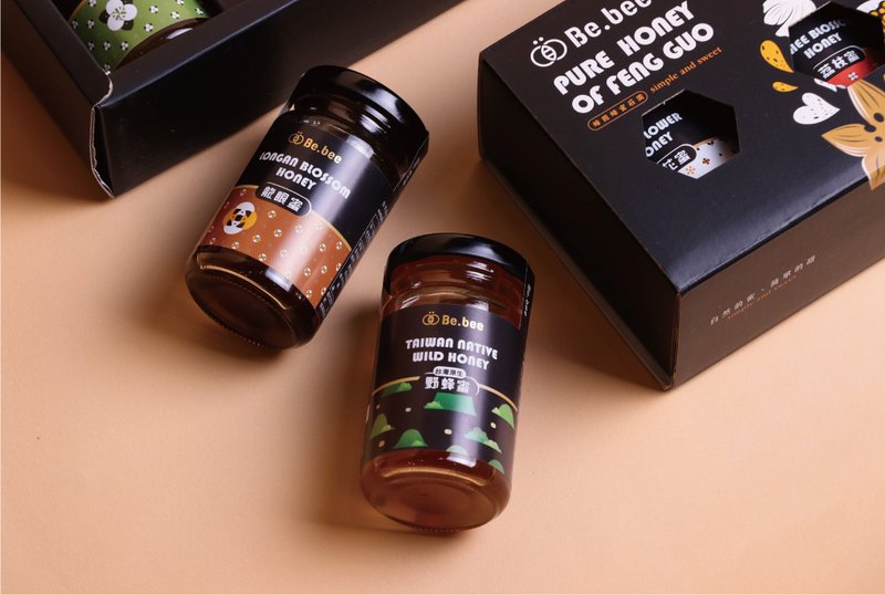 【Be.bee蜂蜜】三入蜂蜜礼盒 / 龙眼蜜.野蜂蜜.百花蜜 - 蜂蜜/黑糖 - 浓缩/萃取物 橘色