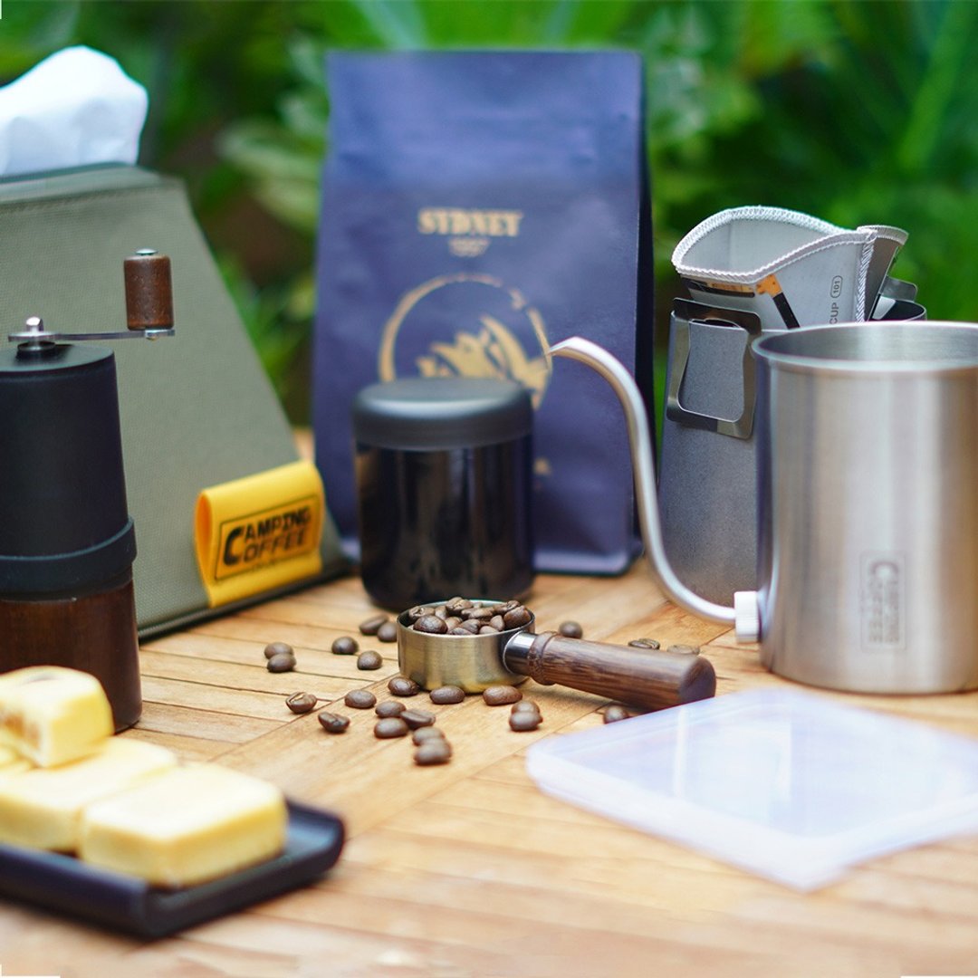 Camping 帐篷户外手冲组 2 - 咖啡壶/周边 - 不锈钢 绿色