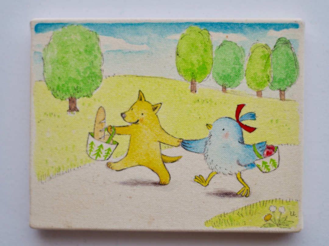 original painting   Just come home from shopping - 画框/相框 - 棉 蓝色