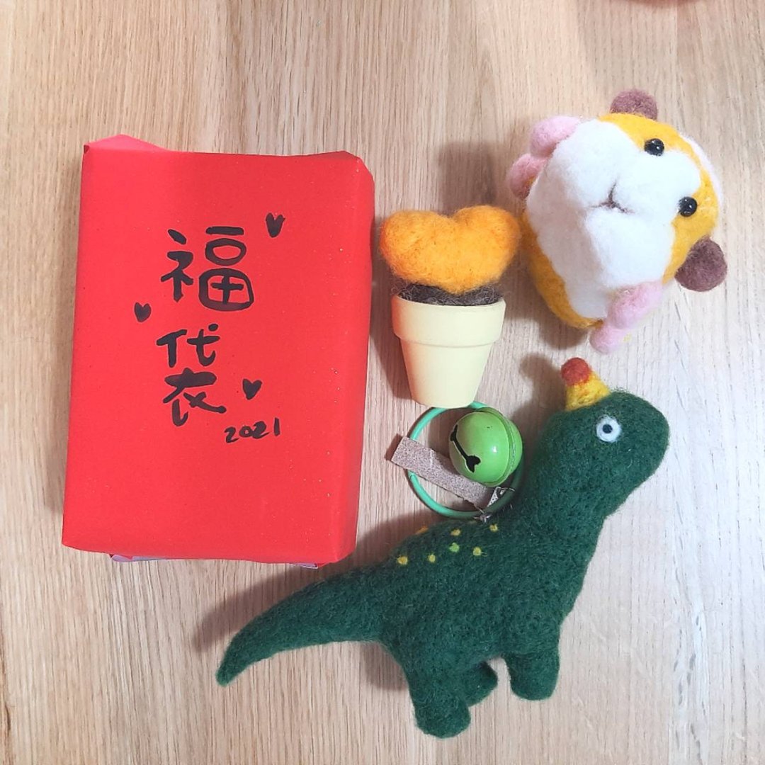 【五倍券优惠】暖心小福袋 / 优惠48折 / 2款 - 玩偶/公仔 - 羊毛 多色