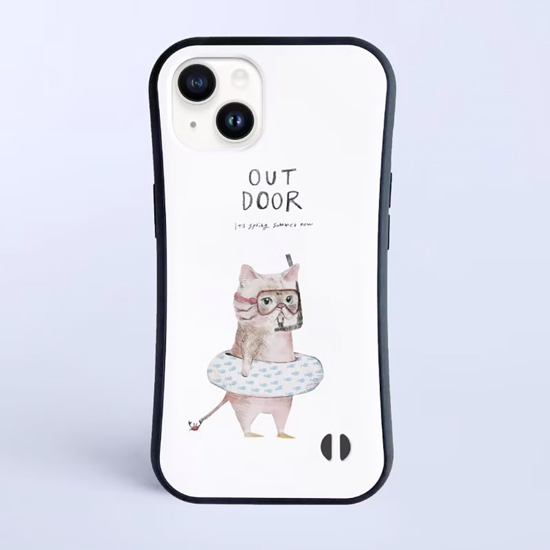 Outdoor_cat / 耐冲击握把iPhone保护壳 - 手机壳/手机套 - 塑料 白色