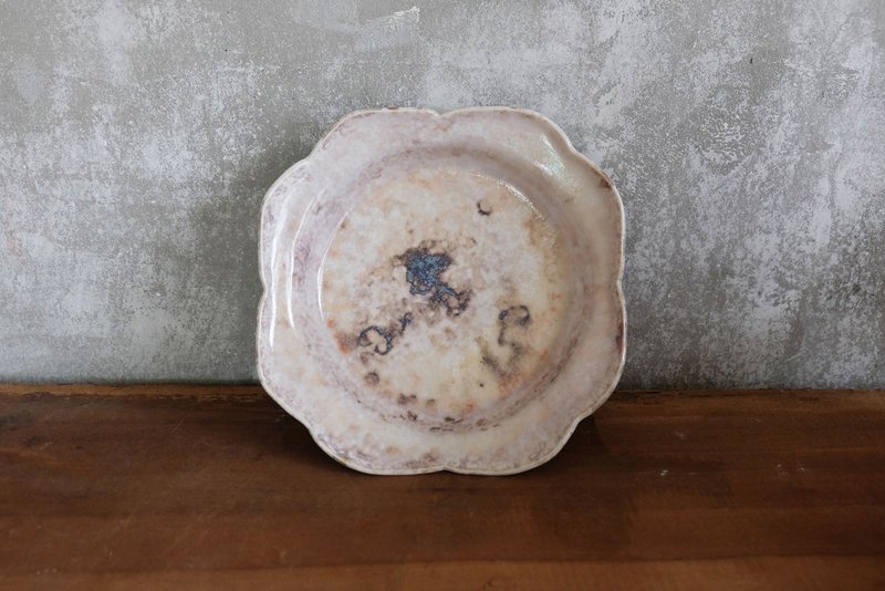 四方花边渲染瓷盘 - 盘子/餐盘/盘架 - 瓷 