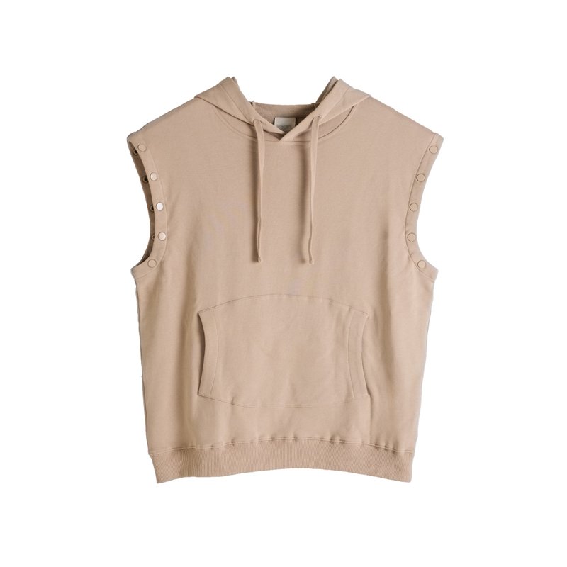 Paisley Hoodie - 中性连帽卫衣/T 恤 - 棉．麻 卡其色