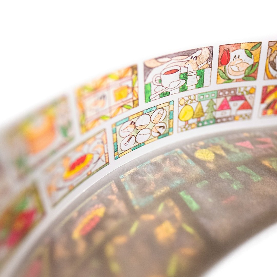 窗边的吃茶店 Stained Glass | PET 胶带 - 纸胶带 - 塑料 