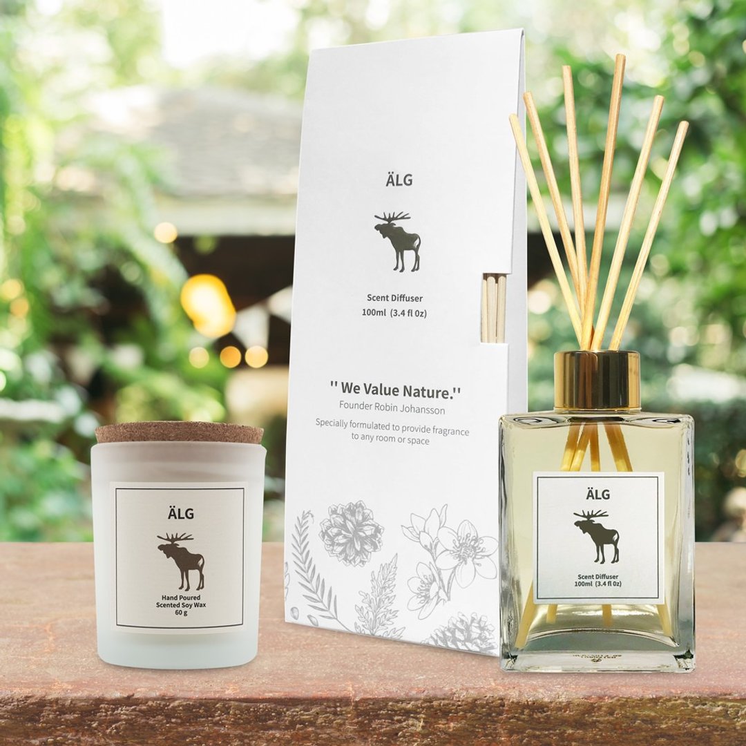 北欧经典麋鹿香氛组 - 麋鹿扩香+麋鹿香氛蜡烛 - 蜡烛/烛台 - 蜡 透明