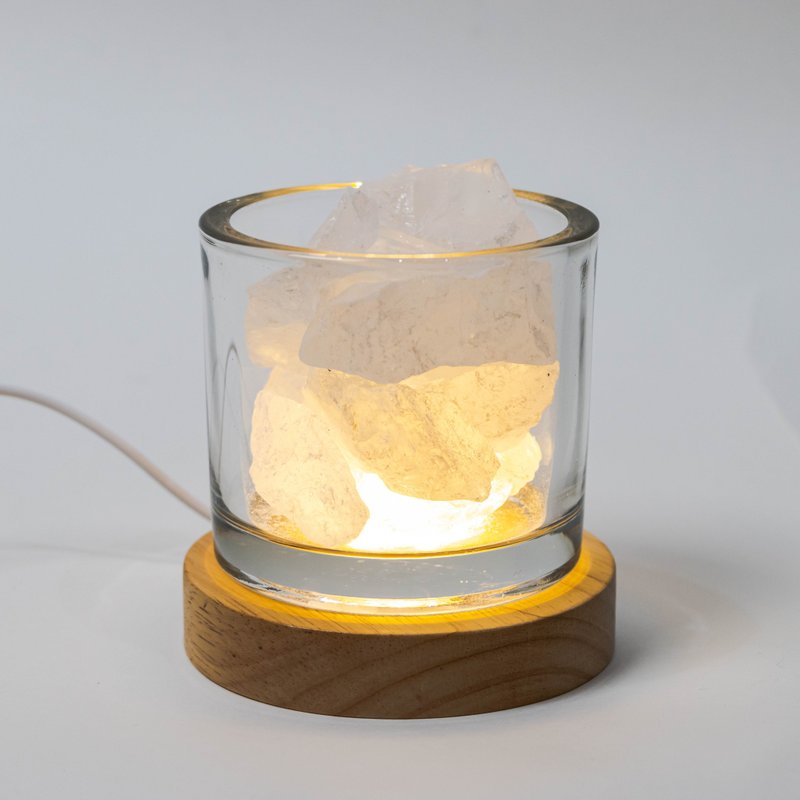 【鬼天厦送电影票】LED水晶石夜灯/扩香石/净化水晶/礼品/小夜灯 - 摆饰 - 水晶 白色