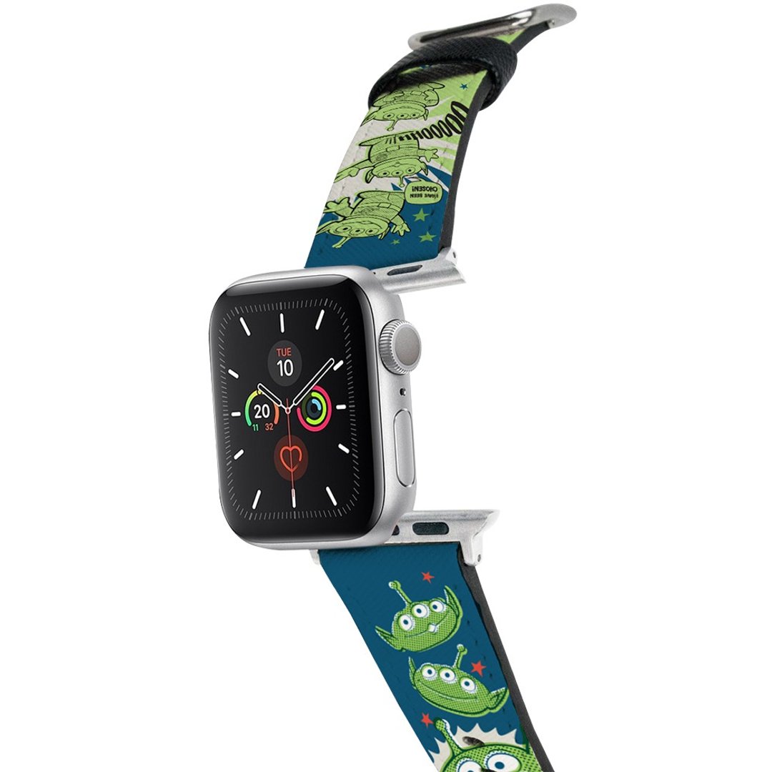 【Hong Man】迪士尼系列 Apple Watch 皮革表带 三眼怪大集合 - 表带 - 人造皮革 绿色