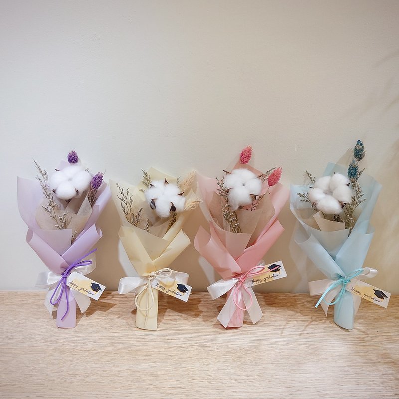 棉花毕业花束 /毕业花束/永生花/干燥花束/棉花/花束 - 干燥花/捧花 - 植物．花 白色