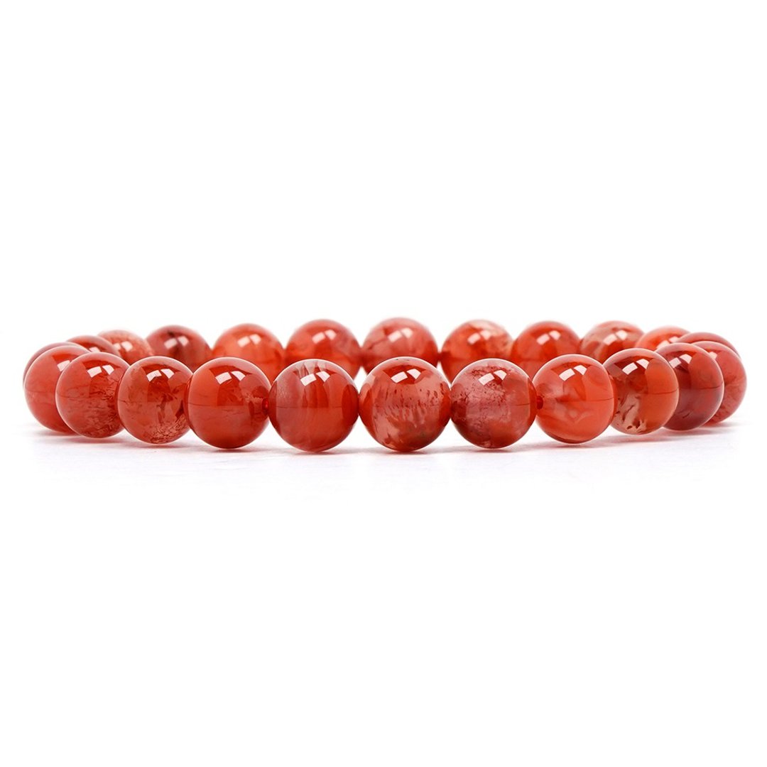 【正佳珠宝】南红玛瑙 顶级胭红川料 7.8-8.2mm 南红玛瑙手珠 - 手链/手环 - 半宝石 多色