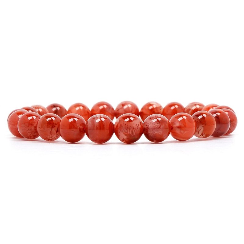 【正佳珠宝】南红玛瑙 顶级胭红川料 7.8-8.2mm 南红玛瑙手珠 - 手链/手环 - 半宝石 多色