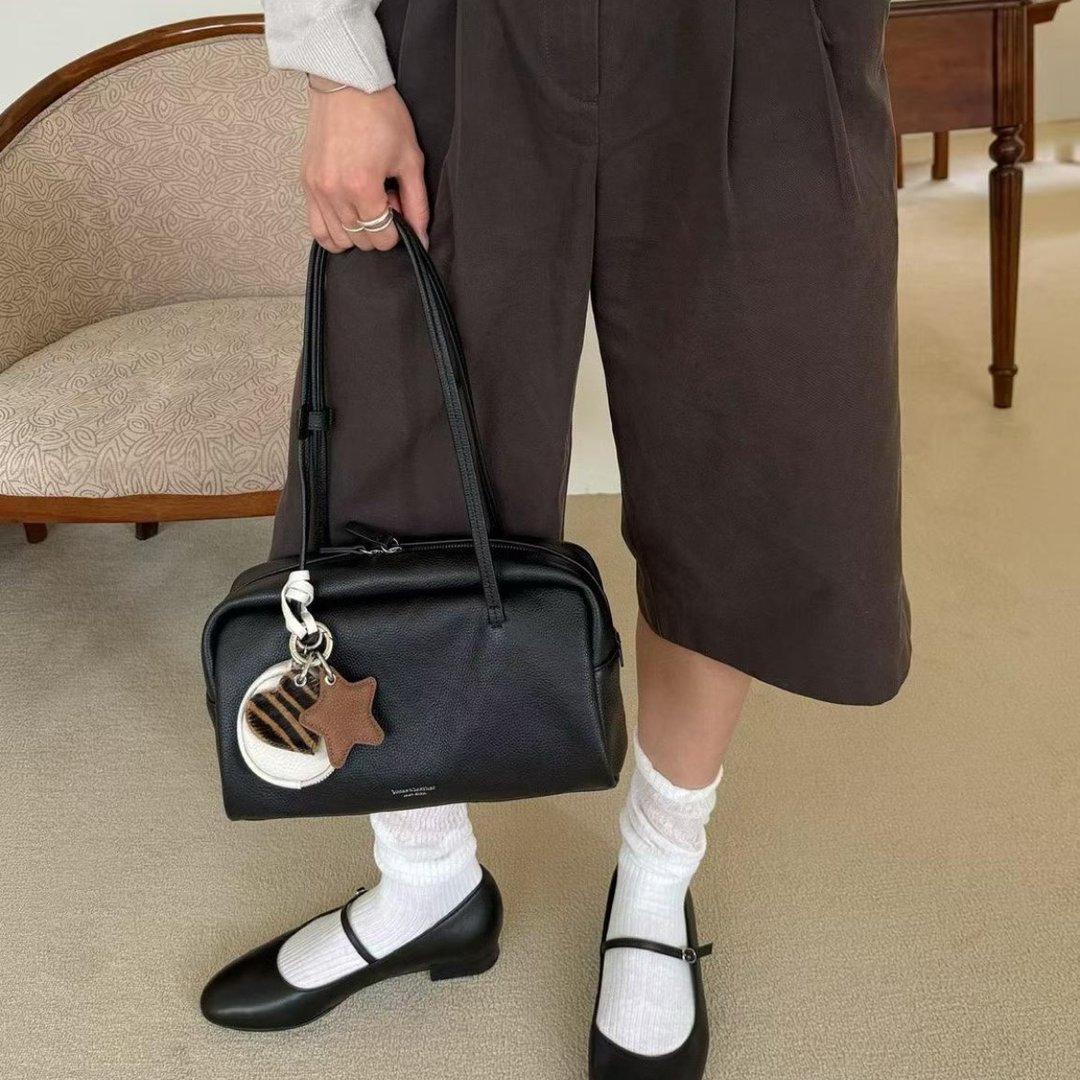 【Bucks&leather】真皮中号法式吐司包 - 6/30 收单 - 手提包/手提袋 - 真皮 黑色