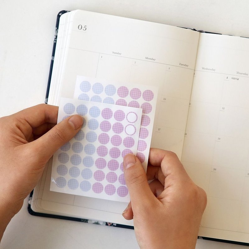 Dailylike-TC装饰标签贴(4入)-格线02,E2D27768 - 贴纸 - 塑料 蓝色