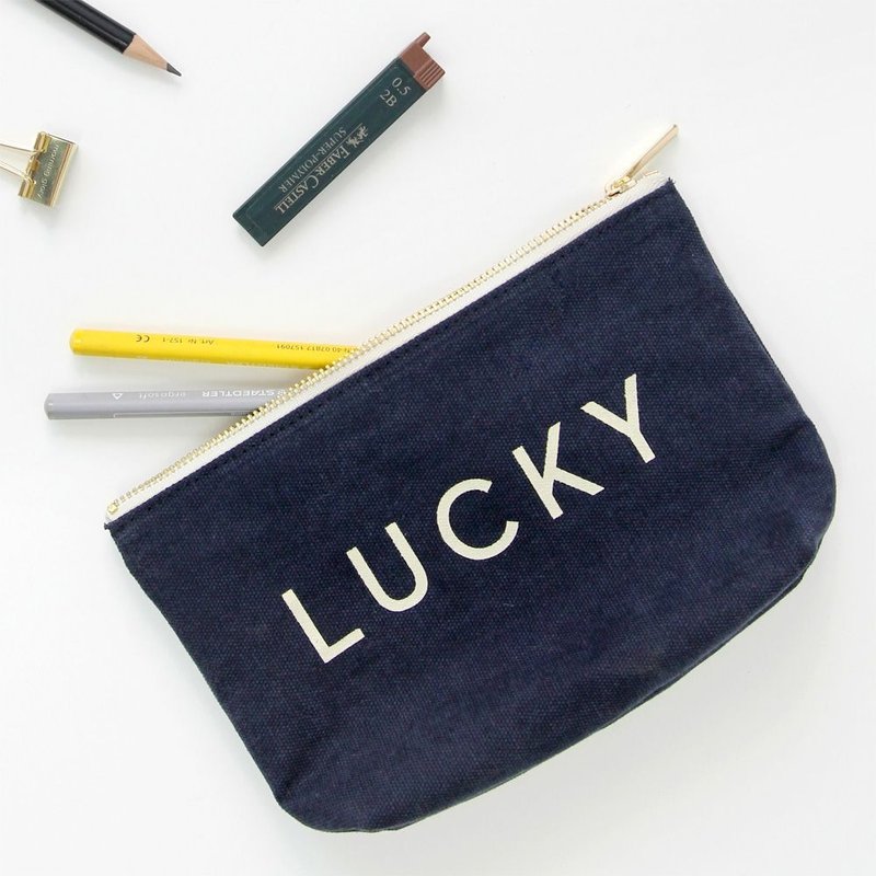 Dessin x GMZ-好运字母收纳万用包-海军深蓝,GMZ02728 - 化妆包/杂物包 - 其他材质 蓝色