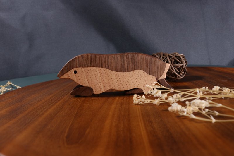 疗愈系木偶 x 心愈伙伴 -倭犰狳 - 玩偶/公仔 - 木头 咖啡色