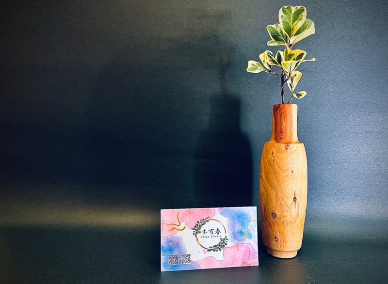 时光(花瓶) - 花瓶/陶器 - 木头 咖啡色