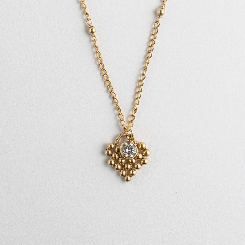 享受。瞬间爱心项链 Life is Great - 项链 - 其他金属 金色