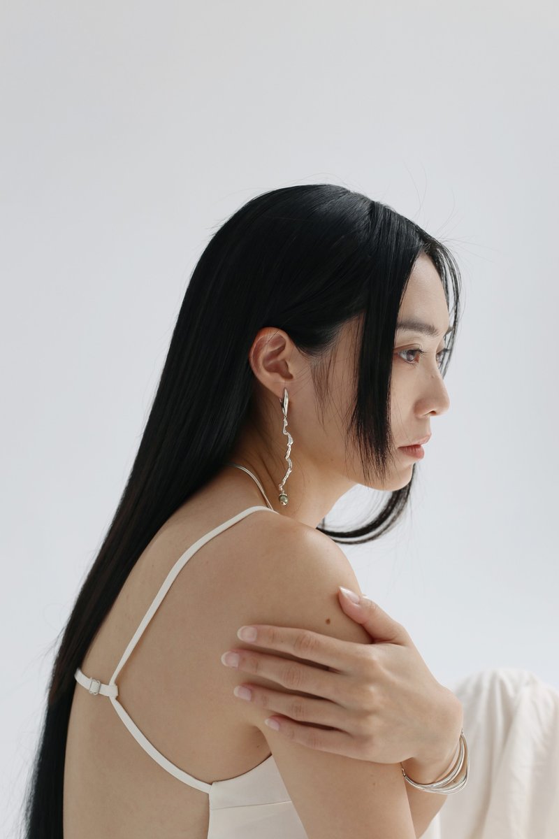 Lava Spring Earring 岩浆泉耳环 - 耳环/耳夹 - 纯银 银色