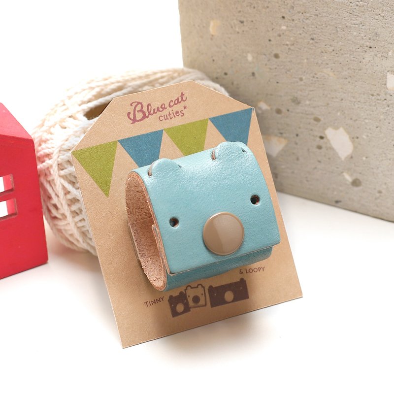 粉蓝色 大只的Tinny 真皮革手工 USB-C 2米 集线器 - 数码小物 - 真皮 蓝色