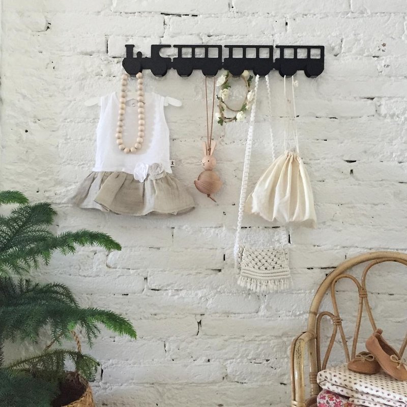 西班牙 Tresxics长长火车挂勾(黑) - 摆饰 - 其他金属 黑色