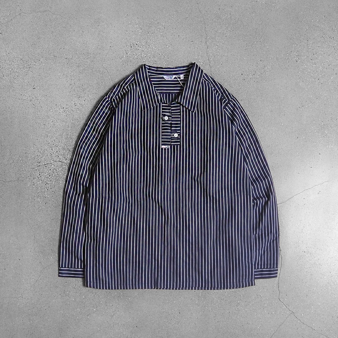 德国渔夫衬衫 Fisherman shirt (粗纹平扣) - 男装上衣/T 恤 - 棉 蓝色