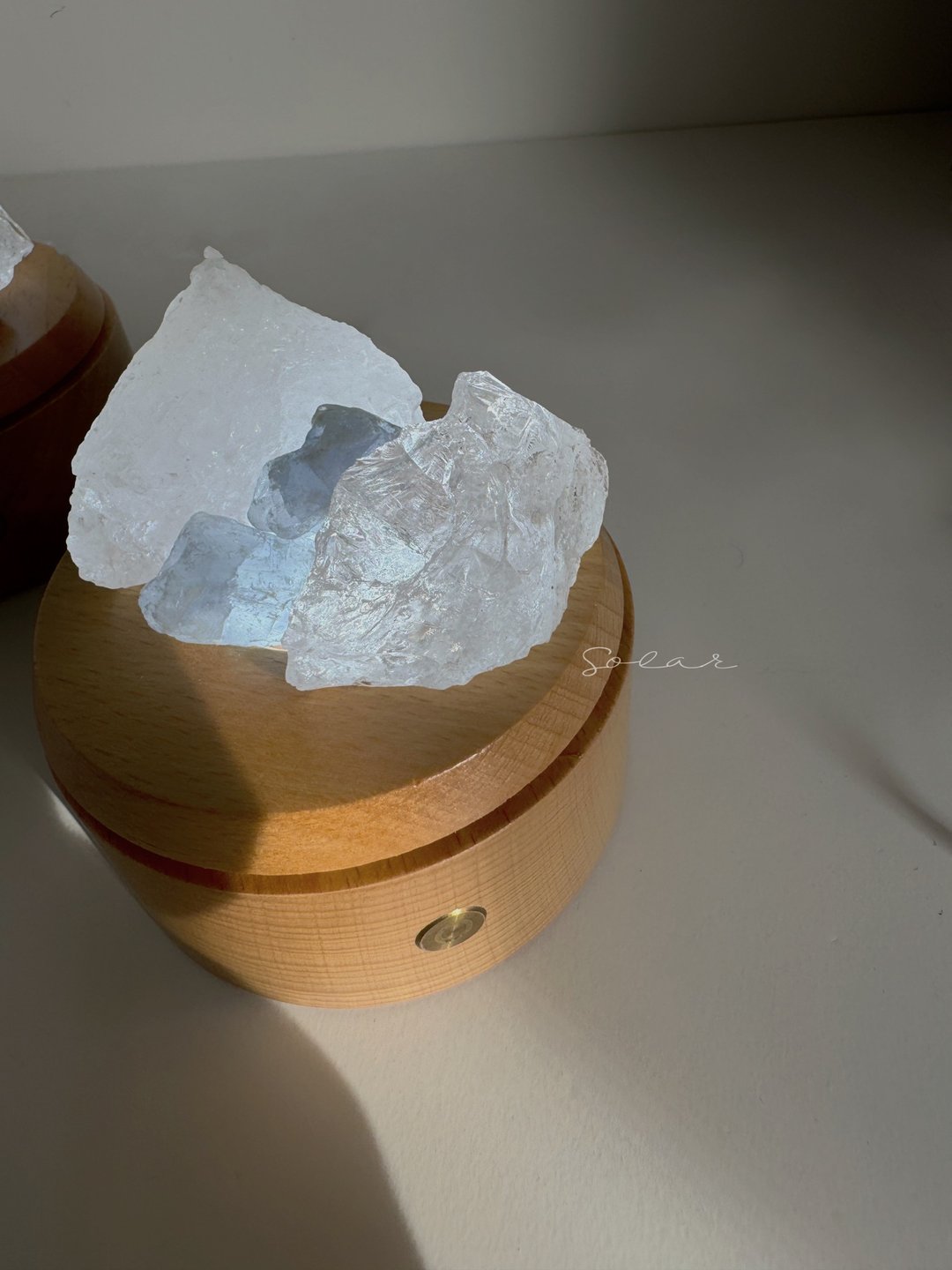 水晶原矿旋转灯  白水晶  海水蓝宝 l 净化小夜灯 l Solar l 现货 - 香薰/精油/线香 - 宝石 