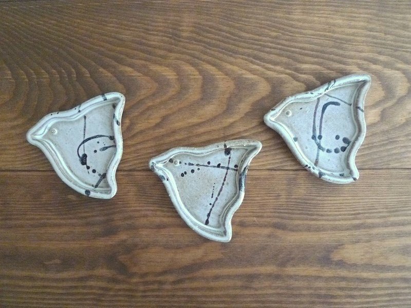 Chidori dish - 浅碟/小碟子 - 陶 