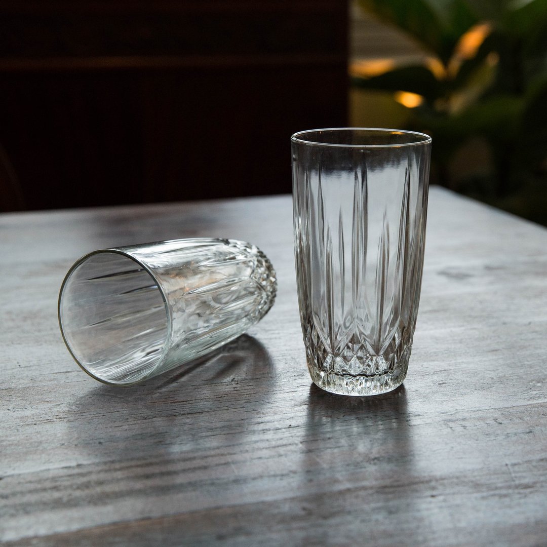 栖仙 SECLUSION OF SAGE / 经典 – 刻花玻璃饮料杯 - 咖啡杯/马克杯 - 玻璃 透明