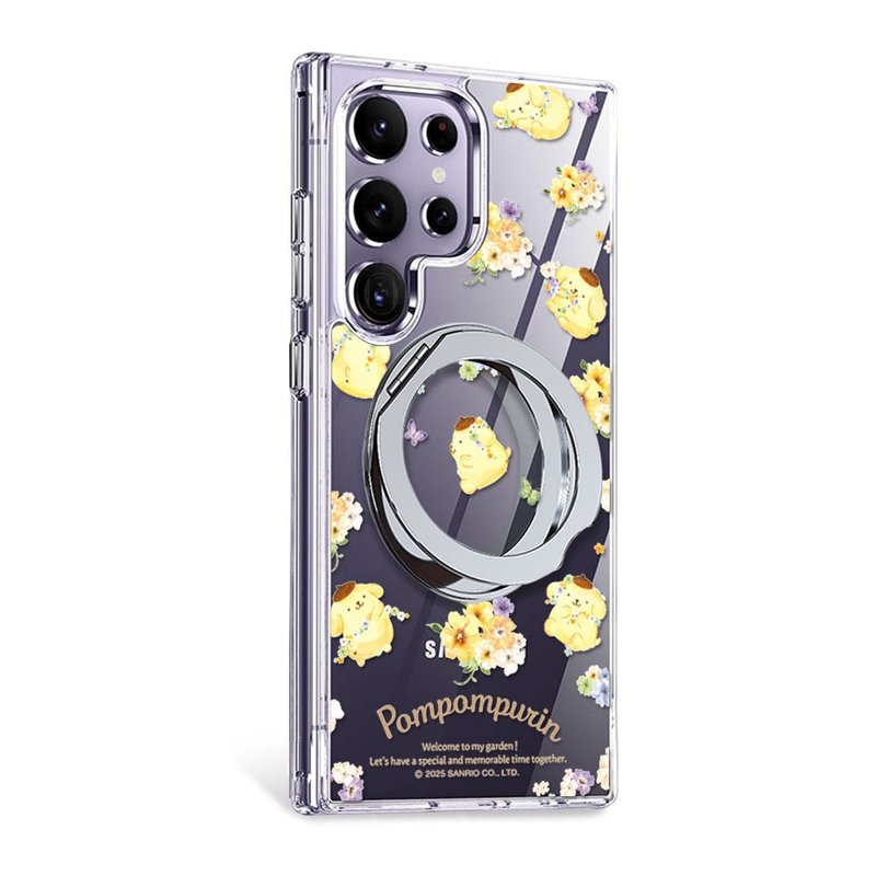 三丽鸥 S25/S24/A56/Flip7 军规360旋转磁吸立架壳-花季布丁狗 - 手机壳/手机套 - 其他材质 多色