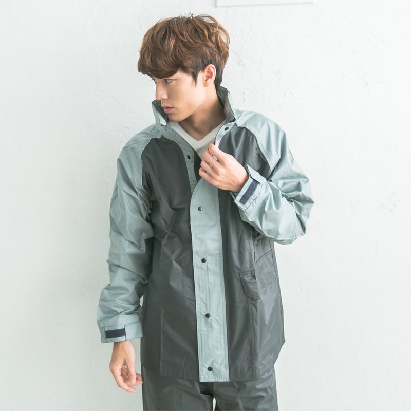 风动两件式风雨衣-铁灰 - 雨伞/雨衣 - 防水材质 灰色