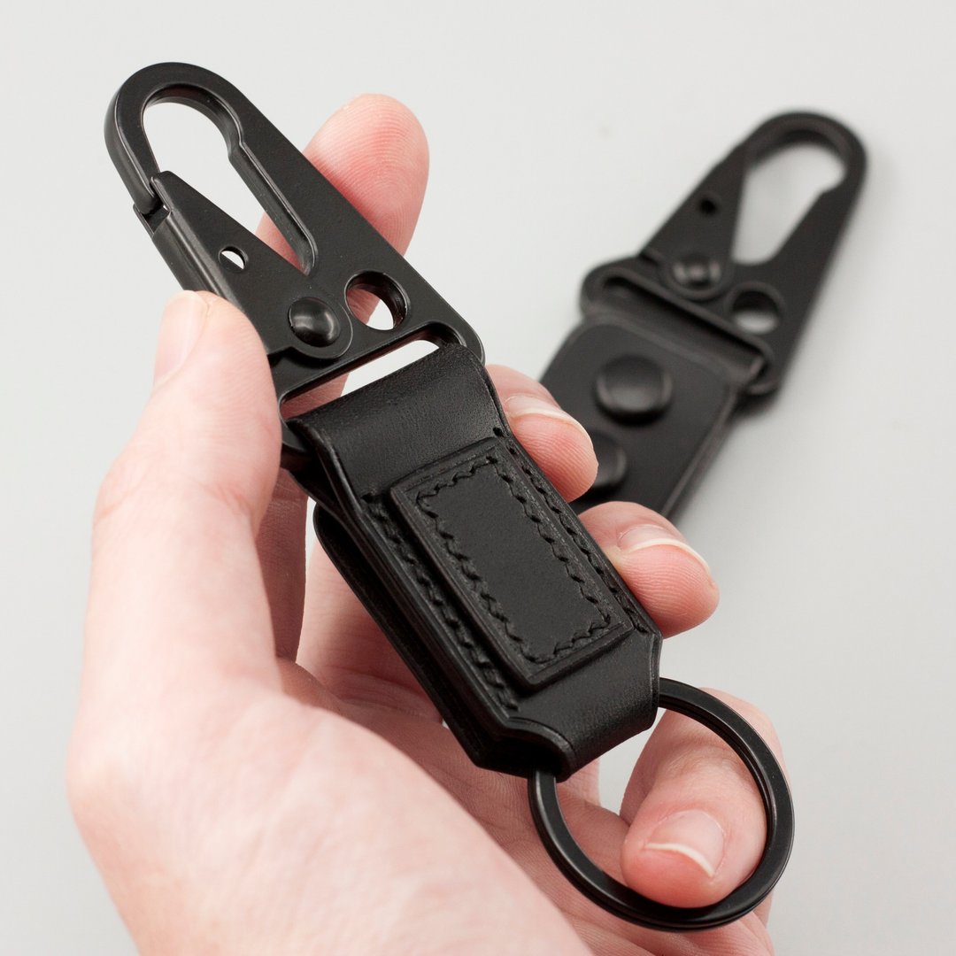HANS - Key Holder | 01 – 双扣钥匙圈 - 钥匙链/钥匙包 - 真皮 黑色