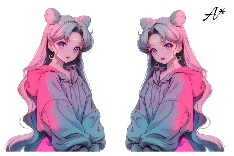 原创人物贴纸 装饰贴纸 P001 5张 - 贴纸 - 纸 