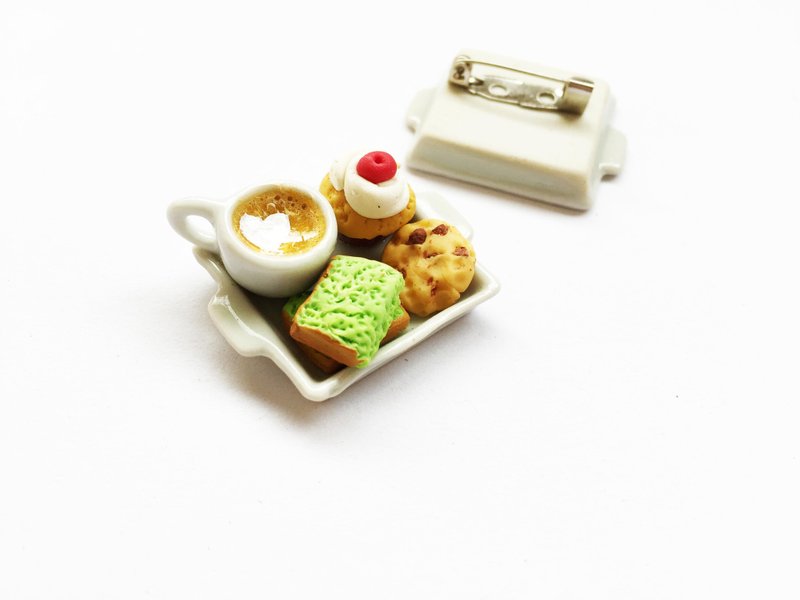 pandancake cookie cupcake Brooch - 胸针 - 粘土 粉红色
