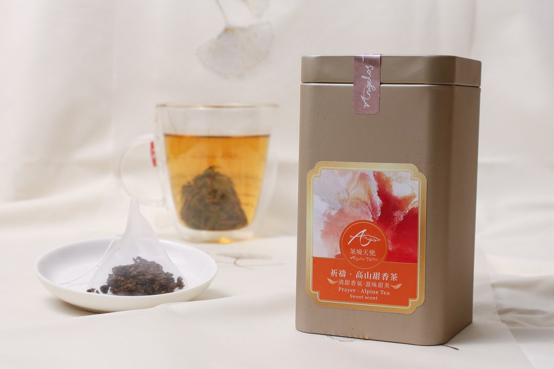 【彩虹茶包罐】祈祷・高山原片茶 甜香 20入/罐 三角立体茶包 - 茶 - 其他材质 橘色